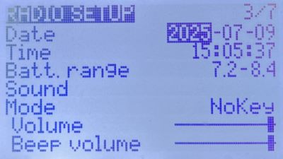 EdgeTX Date and Time Settings