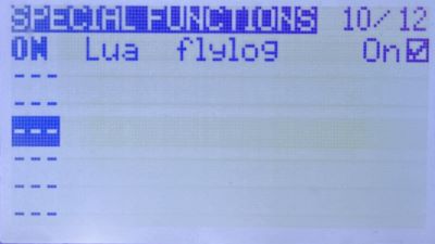 EdgeTX Special Functions Configuration